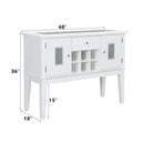 Elizaveta 48" Server, Faux Crystal Diamonds & White High Gloss Finish Acme
