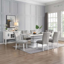 Elizaveta 48" Server, Faux Crystal Diamonds & White High Gloss Finish Acme