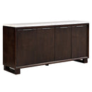 Edwyn 74" Server, Natural Marble Top & Espresso Finish Acme