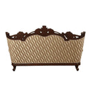 Shalisa 90" Sofa w/7 Pillows, Fabric & Walnut Finish Acme