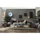 Porchester 94" Sofa, Distress Chocolate Top Grain Leather Acme
