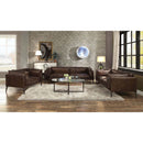 Porchester 94" Sofa, Distress Chocolate Top Grain Leather Acme