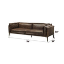 Porchester 94" Sofa, Distress Chocolate Top Grain Leather Acme