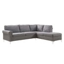 Melvyn 100" Sectional Sofa, Gray Fabric Acme