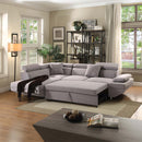 Jemima 108" Sectional Sofa, Gray Fabric Acme