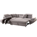 Jemima 108" Sectional Sofa, Gray Fabric Acme