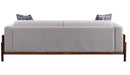 Pelton 91" Sofa w/2 Pillows, Fabric & Walnut Finish Acme