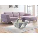 Josiah 137" Sectional Sofa, Pale Berries Fabric Acme