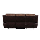 Jaylen 91" Motion Sofa, Toffee & Espresso Polished Microfiber Acme
