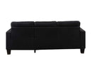 Earsom 81" Reversible Sofa & Ottoman, Black Linen Acme