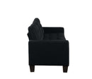 Earsom 81" Reversible Sofa & Ottoman, Black Linen Acme