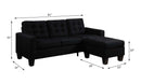 Earsom 81" Reversible Sofa & Ottoman, Black Linen Acme