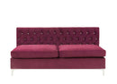 Jaszira Modular - Armless 69" Sofa, Burgundy Velvet Acme