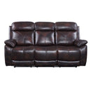 Perfiel 79" Motion Sofa, Two Tone Dark Brown Top Grain Leather Acme