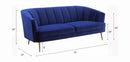 Eivor 78" Sofa, Blue Velvet Acme
