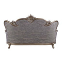 Elozzol 90" Sofa w/5 Pillows, Fabric & Antique Bronze Finish Acme