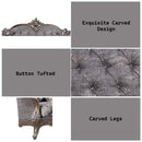 Elozzol 90" Sofa w/5 Pillows, Fabric & Antique Bronze Finish Acme