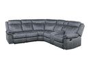 Dollum Motion 131" Sectional Sofa, Two Tone Gray Velvet Acme