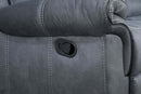 Dollum Motion 131" Sectional Sofa, Two Tone Gray Velvet Acme