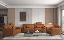 Tussio 84" Sofa w/5 Pillows, Saddle Tan Leather Acme