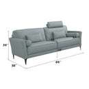 Tussio 84" Sofa w/5 Pillows, Watery Leather Acme