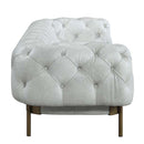 Ragle 96" Sofa, Vintage White Top Grain Leather Acme