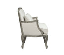 Tania 76" Sofa w/3 Pillows, Cream Linen & Gray Finish Acme