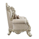 Danae 100" Sofa w/7 Pillows, Fabric, Champagne & Gold Finish Acme