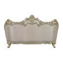 Danae 100" Sofa w/7 Pillows, Fabric, Champagne & Gold Finish Acme