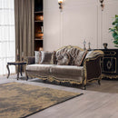 Betria 87" Sofa w/5 Pillows, Light Green Velvet, Gold & Black Acme