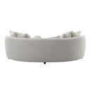 Iniko 105" Sofa w/6 Pillows, Beige  Boucle Acme