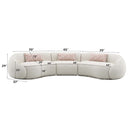 Sahara 185" Sectional Sofa w/3 Pillows, Beige Boucle Acme