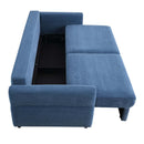 Haran 92" Sleeper Sofa, Blue Fabric Acme