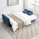 Haran 92" Sleeper Sofa, Blue Fabric Acme