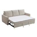 Leira 89" Sleeper Sofa, Beige Linen Acme