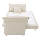 Elisea 85" Sleeper Sofa, Beige Fabirc Acme