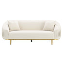 Martina 89" Sofa w/2 Pillows, Ivory Velvet Acme