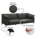 Tadi 97" Sofa, Black Top Grain Leather Acme