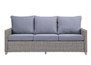 Greeley 4PC Pack Patio Sofa Set 77" , Gray Fabric & Gray Finish Acme