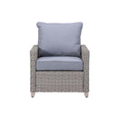 Greeley 4PC Pack Patio Sofa Set 77" , Gray Fabric & Gray Finish Acme