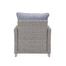 Greeley 4PC Pack Patio Sofa Set 77" , Gray Fabric & Gray Finish Acme