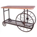 Francie 48" Sofa Table, Oak & Antique Gray Finish Acme