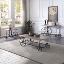 Francie 48" Sofa Table, Oak & Antique Gray Finish Acme