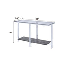 Liddell 48" Sofa Table, Glass & Chrome Finish Acme