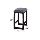 Razo Counter Height Stool, Fabric & Weathered Espresso Finish Acme