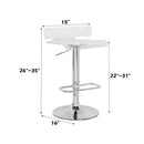 Rania Adjustable Stool w/Swivel, Clear & Chrome Finish Acme