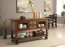 Kadri Kitchen Cart, Distressed Chestnut Finish Acme
