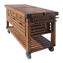 Kaif Kitchen Cart, Distressed Chestnut Finish Acme