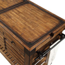 Kaif Kitchen Cart, Distressed Chestnut Finish Acme