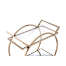Traverse Serving Cart, Mirrored & Champagne Finish Acme